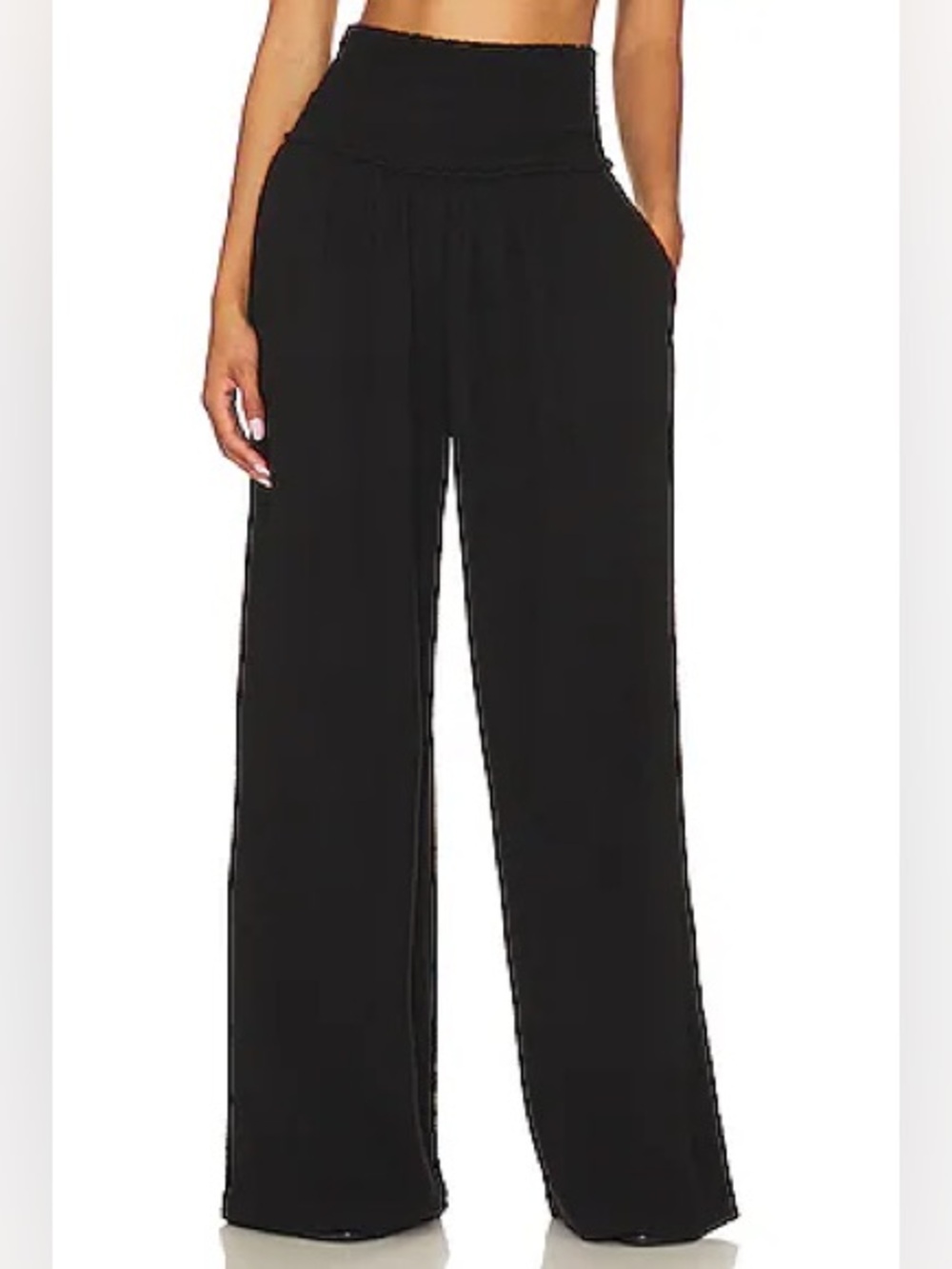 Monrow Gauze Smocked Flare Pant